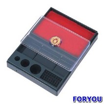 ForU651 매표 미닫이 인주 박스 44개 도장 스탬프 문구용품 사무용품, 상세페이지 참조