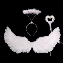 천사날개 천사 머리띠 파티 사진촬영 할로윈 소품 파티소품 웨딩촬영소품 요정날개 용품 요정 무대장식, 엔젤봉