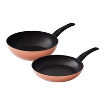 락앤락 냄비후라이팬 4종 세트 1호 CAW2804S4C 인덕션 IH, 로즈골드, 프라이팬 28cm + 웍 28cm