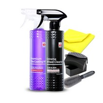 바인더 익스트림 휠세정제 500ml 휠 자동차 철분제거제 크리너 클리너 횔녹제거 휠세차 브러시, 바인더 익스트림 휠세정제 500 세트
