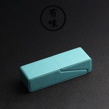 명품 수제 안경케이스 안경 보관 근시 원시 태블릿 거치대 가죽 스타일 오리지널 선글라스집, 민트 그린
