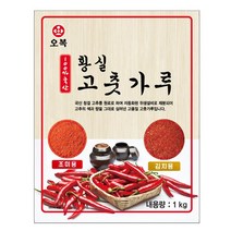 오복 100% 국산 황실 고춧가루 고추가루 조미용 고운 고춧가루 김치용 거친 고춧가루 1kg, 김치용 고춧가루 1kg x 1개, 1개