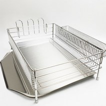 홈앤비전 스텐레스 자동물빠짐 식기건조대 1단