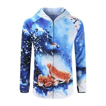 바다 낚시복 민물 피싱웨어 승화 디지털 인쇄 셔츠 야외 UV 차단 방수 낚시 후드, [08] xxxxl, [03] C