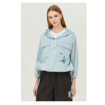 [베네통] 22ss 데님 후드 아노락 블라우스BABL60231