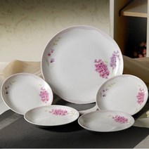 행남자기 5p뷔폐접시세트 핑크라벤더, 단품