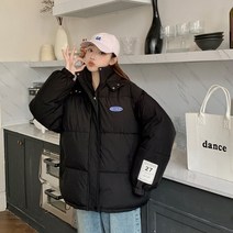 블링앤수 캐쥬얼 여성 오버핏 하프 패딩 JZZ049