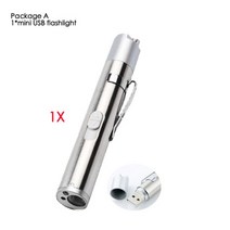 후레쉬 손전등 작업등 3in1 usb 충전식 led 손전등강력한 미니 led 토치 방수 디자인 펜 라이트 uv 빛 지폐레이저 포인터 빛 122