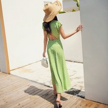 해외제주도여행복장 여행지 동남아 몰디브 등파인 원피스