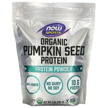 Now Foods (나우 푸드) 스포츠 호박씨 단백질 분말 무맛 454g (1 lb) US 직배송, 1PACKAGE, 상세설명참조