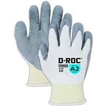 MAGID D-ROC SD250 Polyethylene Glove Polyurethane Palm Coating Knit Wrist Cuff 10