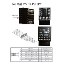 TPM2.0 보안 모듈 For MSI Microsoft MS - 4136 - 4462 Trusted Platform, 14핀 - LPC