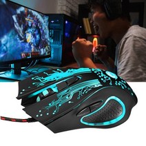 서든마우스 스타크래프트 레이저 마우스 게임 유선 3200dpi 6 버튼 usb 충전식 rgb 백라이트 라이트 pc 노트북 컴퓨터