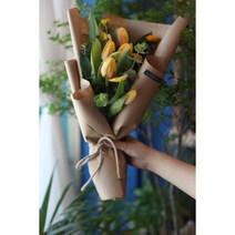 [피오니페페] 수줍은 사랑고백 망고튤립 꽃다발 [여자친구 깜짝 꽃선물], 쇼핑백