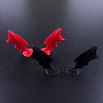 레드 바이크 헬맷 박쥐날개 포인트 스키 보더 데코 악세사리