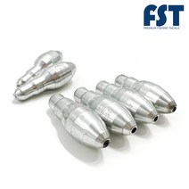 FST 탄도 구멍봉돌 원투낚시 원투봉돌 구멍추 낚시 싱커 봉돌 1팩 (4개입), 30호