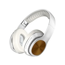 HiFi 무선 헤드폰 블루투스 호환 접이식 헤드셋 TF 카드/FM 라디오 스테레오 마이크 딥베이스 포함, 02 WHITE