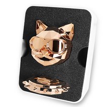 에어디 차량용 방향제 쥐 토끼 도베르만 황소 포메라니안, [고양이], 로즈골드, 블랙체리향 2개