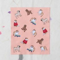 [대양] 귀여운 캐릭터 안경닦이_불독 S(15x18cm)-15장