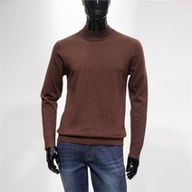 지이크F SH05 브라운 캐시울혼방 모크넥 니트 풀오버 스웨터 22FW FU8502