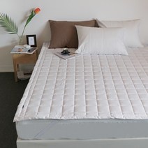 헬로베딩 광목 순면 누빔 침디패드, 08.화이트