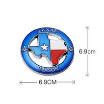 지프랭글러용품 지프랭글러jl용품 지프용 메탈 론 스타 텍사스 에디션 엠블럼 그랜드 체로키 레니게이드, 03 TEXAS Blue