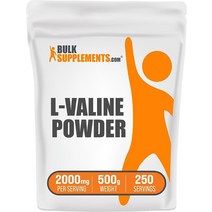 BULKSUPPLEMENTS COM L 발린 파우더 보충제 BCAAs 아미노산 필수 에너지 지원 무향 및 글루텐 프리 2000mg 500g(1 1파운드) 미국직송 319445, 17.6 Ounce (Pack of 1)