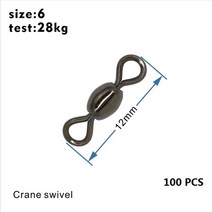 크레인후크 크기 크레인 낚시 스위블 솔리드 링 라인 커넥터 태클 액세서리, 13
