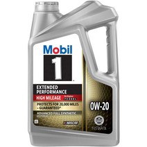 Mobil 1 모빌원 엔진오일 0W-20 (4.73L) Extended Performance High Mileage Full Synthetic Motor Oil