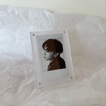 포카홀더 Sharkbang-3 인치 아크릴 사진 프레임 74mm x 104mm 투명 카드 디스플레이 마그네틱 데스크탑 장식 홀더 가정 용품, 04 White