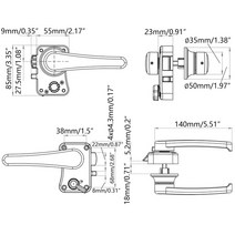 RV 화장실 문 잠금 장치 욕실 캐러밴 보트 래치 핸들 손잡이 가구 하드웨어 생산자 직배송, 한개옵션0