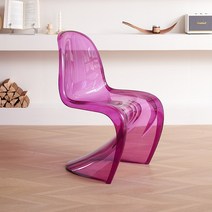 특이한의자 인테리어 고스트체어 투명 의자 소품, Q 퍼플