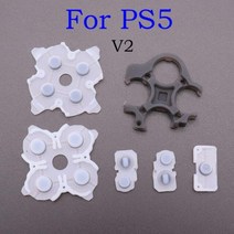ps5 부품 듀얼센스 커버 컨트롤러 거치대 실리콘 스틱 케이스 받침대 전도성 고무 패드 버튼 접촉 세트, V2