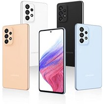 Samsung Galaxy A53 5G 스마트폰 듀얼 SIM Android 휴대전화 6GB RAM 128GB 저장용량 Awesome Peach + 30개월 보증-32862, 푸른, 256GB, 하나의
