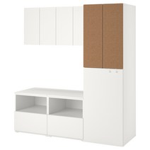 이케아 스모스타드 수납콤비네이션 - 화이트 코르크/with pull-out 180x57x196 cm