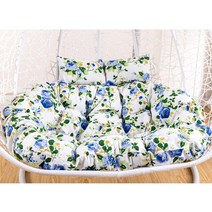 라탄그네의자 매트 분리세탁 커버 빈백소파 2인 그네의자쿠션, M + 지름 135x95cm