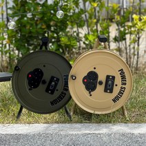 캠핑 전기 릴선 리드선 15M 20M 카키 베이지, 15424.캠핑 릴선 15M 카키