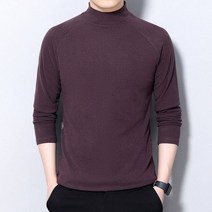 남자니트티 반집업 목폴라 앙고라 스웨터 남성 풀오버 하이 칼라 니트웨어 봄/가을 패션 캐주얼 슬림핏 셔츠