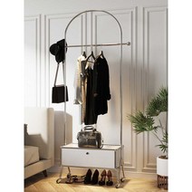 이동식행거 철제 스탠드옷걸이 매장 카페 북유럽, 레더 블랙(60x40x160) 조립