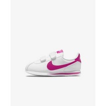 나이키 키즈 코르테즈 베이직 SL 화이트/핑크 찍찍이 러닝 터프 트랙션 쿠션 폼 아동 운동화 Kids Cortez Basic SL