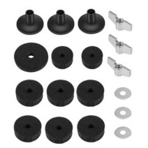 심벌즈 드럼 심벌 심벌즈 슬리브베이스 부품 드럼 펠트 피팅 너트 패드 세트 와셔 액세서리 고품질 내구, 02 Black