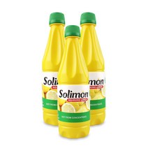 브이플랜 솔리몬 스퀴즈드 레몬즙 3병 1.5L 레몬 원액 주스 차 물, 500ml, 3개
