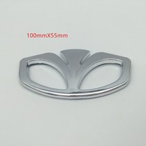 3D ABS 크롬 대우 자동차 스티어링 휠 스티커 전면 보닛 그릴 후면 트렁크 배지 엠블럼 스타일링 1 개, [01] 100mmX55mm