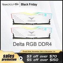 TEAMGROUP-T-Force Delta RGB DDR4 3600MHz 스크탑 게임 메모리 모듈 Ram, 03 3200MHZ 8GX4 BLAK