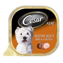 Q 노견 강아지 소고기 치킨 간식 통조림 2P 댕댕이 골든리트리버 애견, 1개