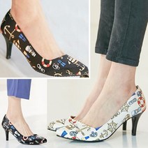 니나스파리 7.2cm 골드체인마린 새틴 힐 펌프스 7J346