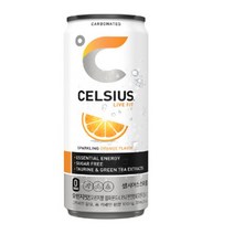셀시어스 오리지널 스파클링 오렌지 325ml 에너지 비타민 피트니스 드링크 x 6캔, 셀시어스 오렌지 325m x 6캔