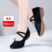 부드러운 살사화 스윙화 라인 댄스화 재즈화 스포츠 댄스 신발 구두 굽낮은, 41 255, 2cm 블랙