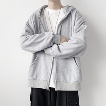 남녀공용 봄 간절기 얇은 무지 후드 집업