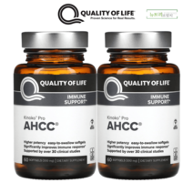 (1+1)Quality of Life Labs AHCC RX 300MG 항암작용 알파글루칸 60정, 60정 2개묶음